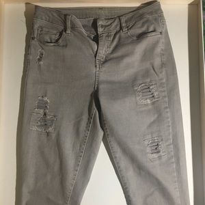 Grey/tan color skinny jeans